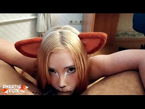 ❤️ Kitsune menelan kontol dan cum di mulutnya ❤️ Hanya porno pada kami